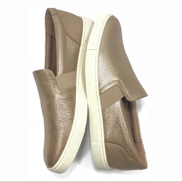 NWOT FRYE Gold Metallic Leather IVY Slip-on - Picture 5 of 8